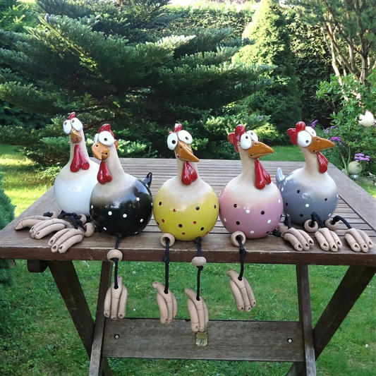Keramisches Gartenhuhn – 1+1 GRATIS