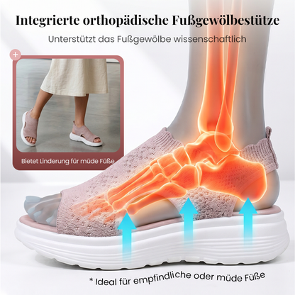 OrthaCloud™ – Atmungsaktive Strick-Plateausandalen für Damen