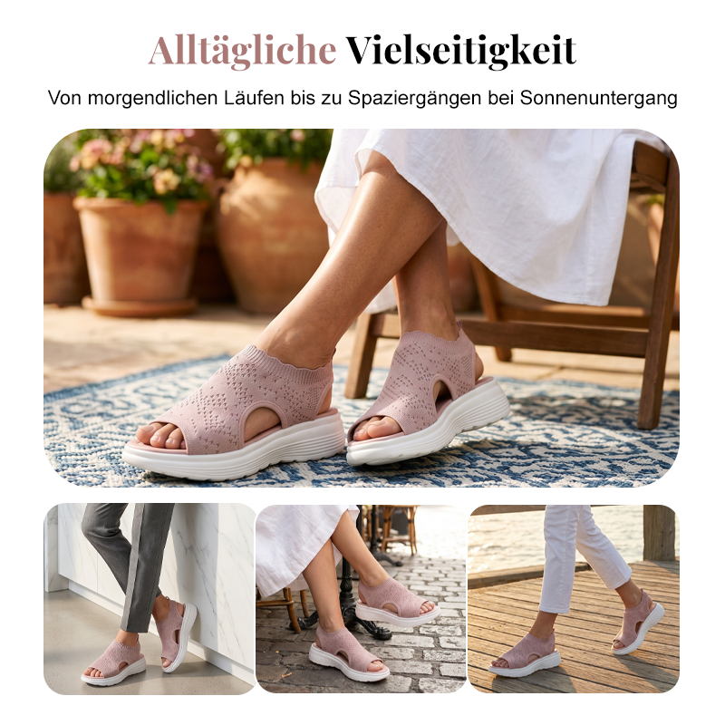 OrthaCloud™ – Atmungsaktive Strick-Plateausandalen für Damen