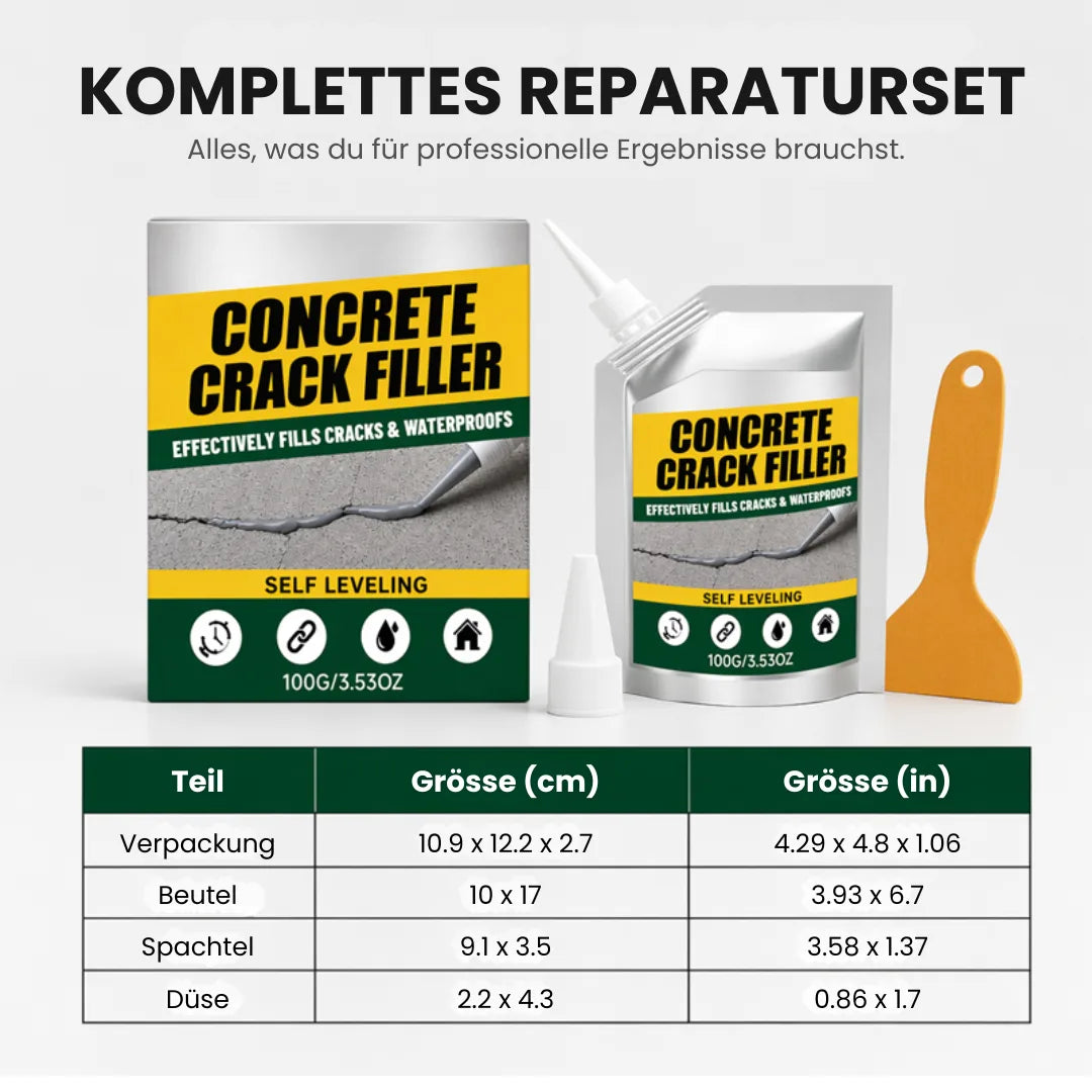 Wasserfester Beton-Rissfüller & Dichtstoff + GRATIS Handschuhe