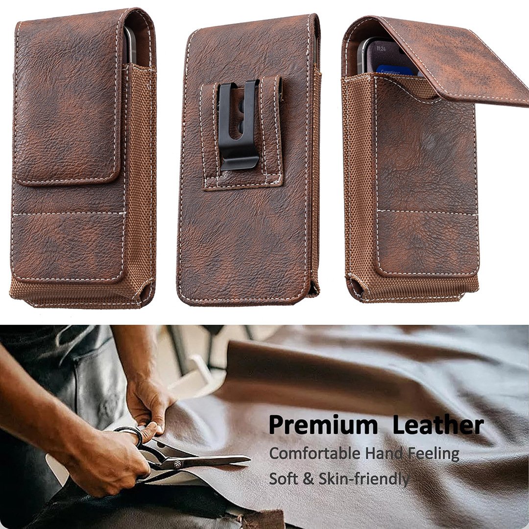 ❄️Zomerfresh 50% Korting!📱Riem Telefoonhouder met Magnetische Sluiting – Stevig Smartphone Holster met Clip, Riemlus & Kaartvak