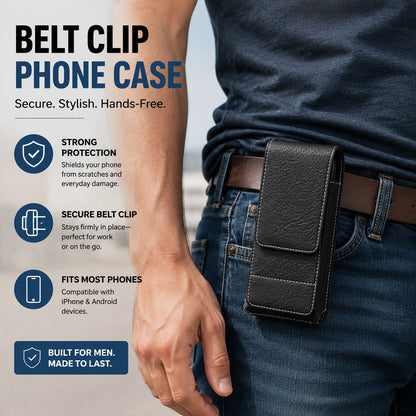 ❄️Zomerfresh 50% Korting!📱Riem Telefoonhouder met Magnetische Sluiting – Stevig Smartphone Holster met Clip, Riemlus & Kaartvak