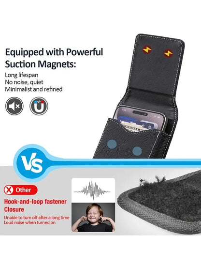 ❄️Zomerfresh 50% Korting!📱Riem Telefoonhouder met Magnetische Sluiting – Stevig Smartphone Holster met Clip, Riemlus & Kaartvak