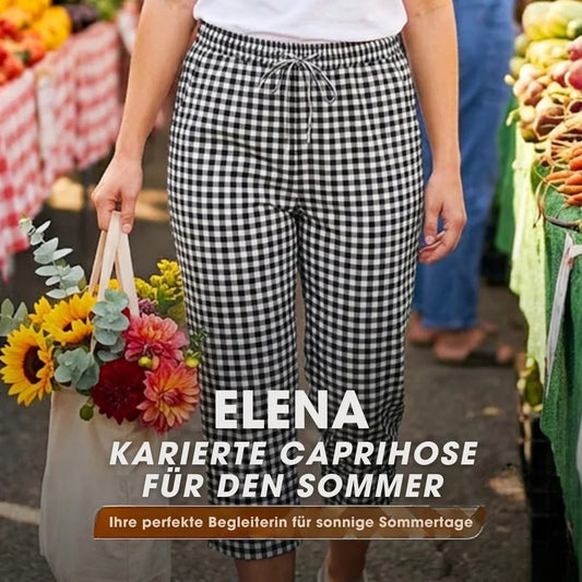 Elena™ – Caprihose aus Baumwoll-Leinen mit Kordelzug