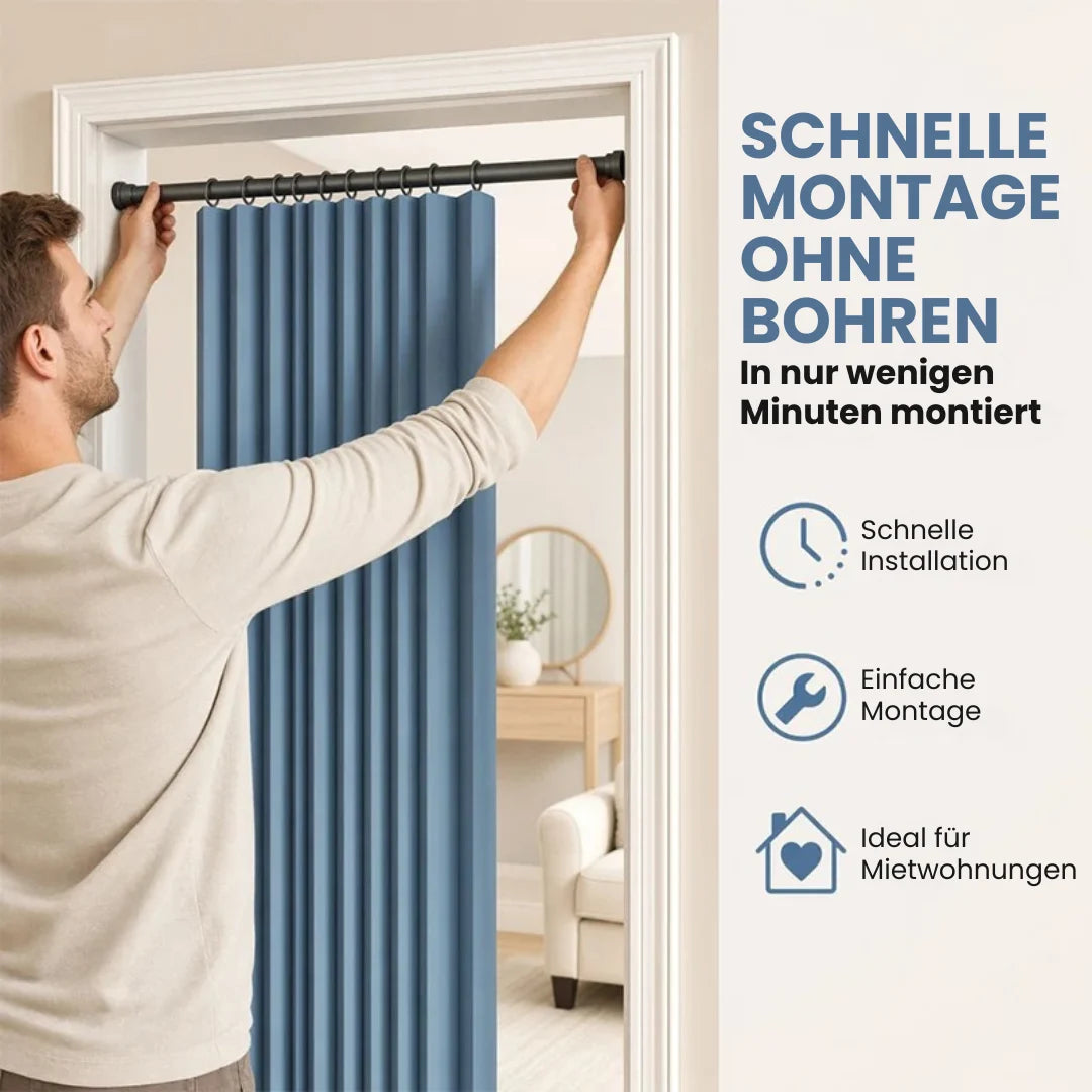 Magnetischer Faltvorhang – ohne Bohren
