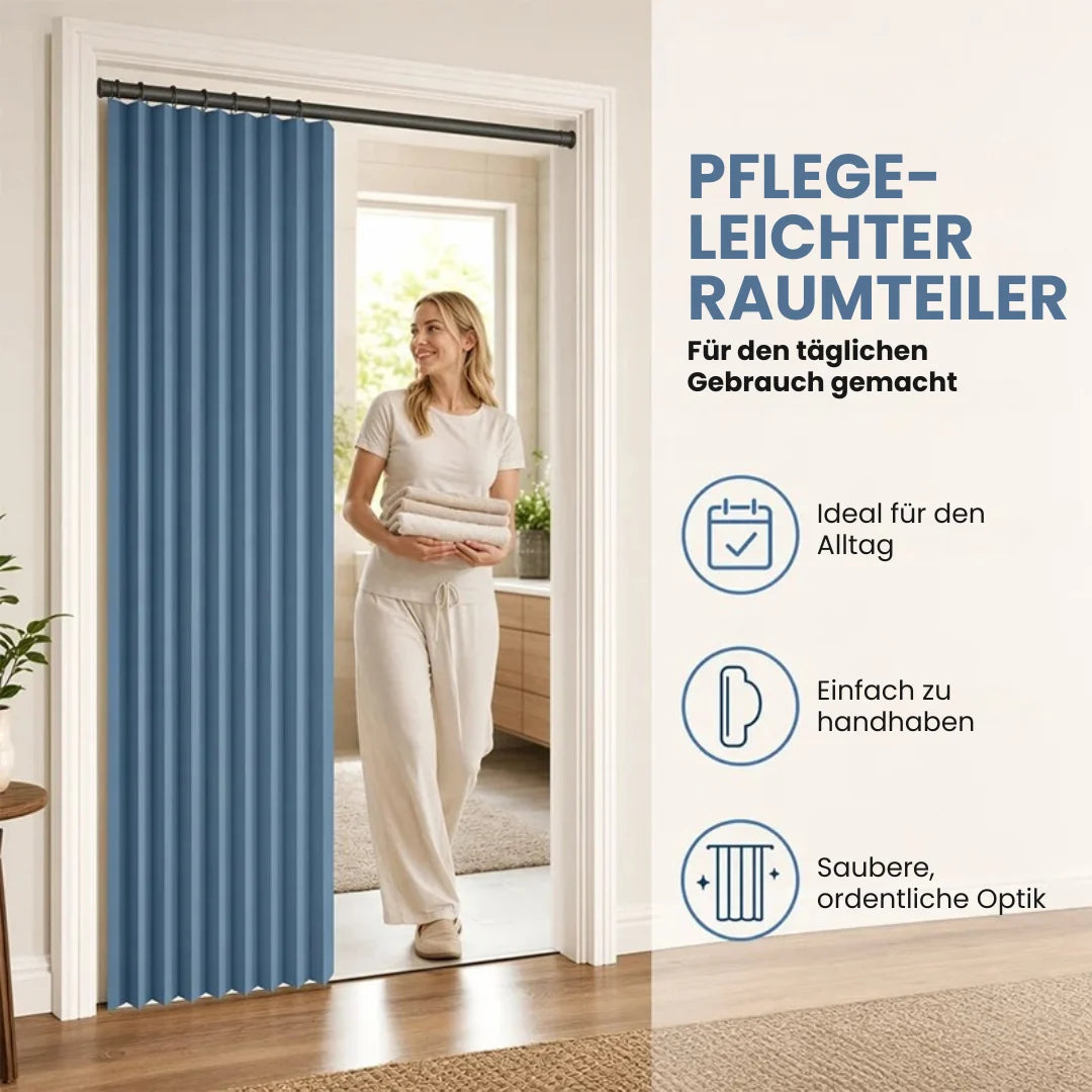 Magnetischer Faltvorhang – ohne Bohren