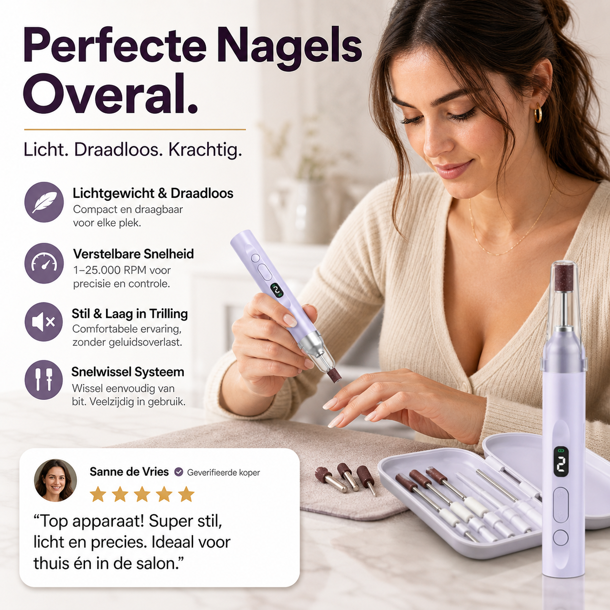 NailPro™ – Tragbarer multifunktionaler elektrischer Nagelfräser